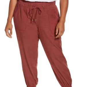 Plus Size Textured High Rise Waist Joggers WIT & WISDOM Apple Butter